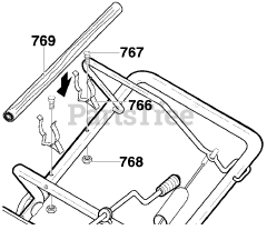 Murray 620301x61A - Murray 20" Snow Thrower (2000) Clearing Stick