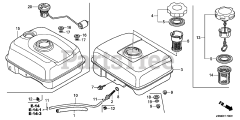 Honda GX160 UT2 QWX2/A (GCBPT) - Honda Engine, Made in Thailand (SN: GCBPT-4000001 - GCBPT-9999999) FUEL TANK