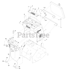 Exmark ARX440GKC24000 - Exmark 24" Stand-On Aerator, Kohler CH440 (SN: 402082300 - 404314158) (2018) Tower Assembly