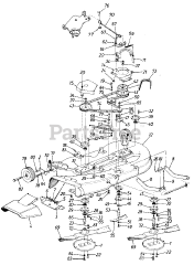 MTD 195-935-000 - MTD Mower Deck Assembly Only (1985)