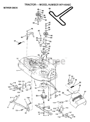 Winston Pro WP 14542 C - Winston Pro Lawn Tractor (1997) MOWER DECK