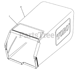 Toro 26620 C - Toro Walk-Behind Mower (SN: 009000001 - 009999999) (1989) Grass Bag Assembly