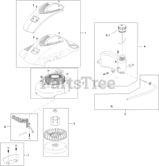 Toro 29639 - Toro 50cm Walk-Behind Mower (SN: 314000001 - 314999999) (2014) Shroud, Flywheel and Fuel Tank Assembly