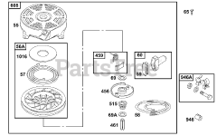 Briggs & Stratton 121702-0465-01 - Briggs & Stratton Vertical Engine Rewind Group