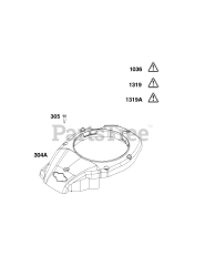 Briggs & Stratton 9P602-0029-H5 - Briggs & Stratton Vertical Engine Blower Housing Group