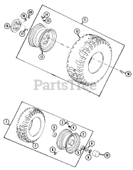 Toro 1-0700 (C-185) - Toro Elec-Trak Lawn Tractor (1977) Wheels And Tires