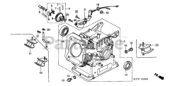 Honda GX120 K1 SX (GC01) - Honda Engine, Made in Japan (SN: GC01-2000001 - GC01-4299999) CYLINDER BARREL
