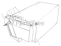 Exmark M216KASP - Exmark 21" Metro Self-Propelled Walk-Behind Mower, 6hp Kawasaki (SN: 220000 - 259999) (2000) Grass Bag Assembly