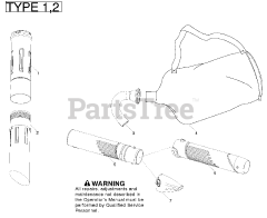 Weed Eater VS 2000 BV - Weed Eater Blower Tubes Type 1,2