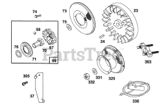Briggs & Stratton 82352-0134-01 - Briggs & Stratton Horizontal Engine Flywheel and Clutch Assy.