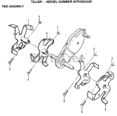 Electrolux/AYP 3352 A89 - Electrolux/AYP Tiller (1998) TINE ASSEMBLY