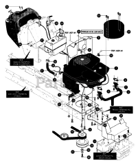 Murray 46562x8A - Murray 46" Lawn Tractor (1997) Engine &amp; Control Assembly