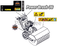 Ariens 926057 - Ariens 36" Power Brush, Subaru (SN: 000101 - 054999) Decals
