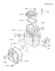 Kawasaki FA076D-DS05 - Kawasaki Engine CYLINDER/CRANKCASE