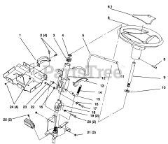 Toro 72042 (264-6) - Toro Yard Tractor (SN: 069000001 - 069999999) (1996) Steering Wheel And Tilt