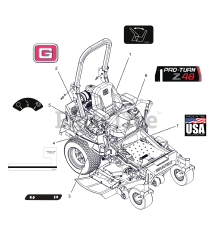 Gravely 991192 (Pro-Turn Z 48) - Gravely Pro-Turn 48" Zero-Turn Mower, Gravely 764 Pro (SN: 040000 & Above)