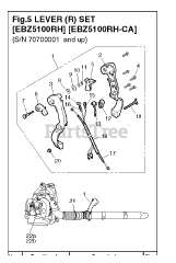 RedMax EBZ 5100 RH - RedMax Backpack Blower (SN: 70100001 - 70700000)