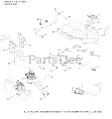 Kohler RH255-0001 - Kohler RH Series Engine, Basic Version, 5.5hp, 4.2kW 08 Fuel System