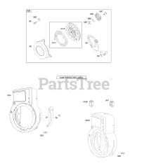 Briggs & Stratton 94002-0109-E1 - Briggs & Stratton Horizontal Engine Blower Housing/Shrouds, Rewind Starter