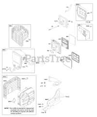 Briggs & Stratton 207432-0144-E9 - Briggs & Stratton Horizontal Engine Air Cleaner, Exhaust System