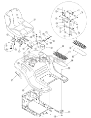 Huskee 13AJ795G730 - Huskee Lawn Tractor (2006) (Tractor Supply)