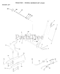 Winston Pro WP 14542 C - Winston Pro Lawn Tractor (1997) MOWER LIFT