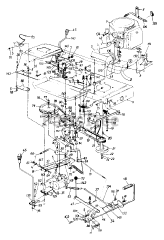 White Outdoor FST-14 (132-786G190) - White Outdoor 42" Lawn Tractor (1992) Lower Frame, Clutch/Brake Assembly And Drive Mechanism