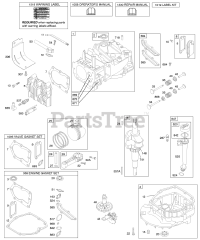 Briggs & Stratton 12J707-1716-E1 - Briggs & Stratton Vertical Engine Cams, Crankshaft, Cylinder, Engine Sump, Kit/Gaskets, Lubrication, Piston Group, Valves