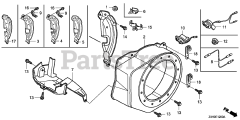 Honda GX120 UT3X QXUZ (GCCJT) - Honda Engine, Made in Thailand (SN: GCCJT-1398594 - GCCJT-9999999) FAN COVER