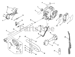Ryobi RY 30160 - Ryobi Brush Cutter, 30cc Upper Boom / Handle Assembly