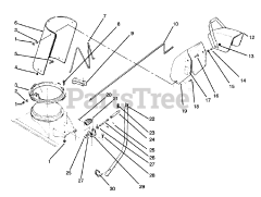 Toro 79361 - Toro 44" Two-Stage Snow Thrower for 300 Series Tractors (SN: 059000001 - 059999999) (1995)