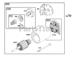 Briggs & Stratton 176432-0113-01 - Briggs & Stratton Horizontal Engine Electric Starter