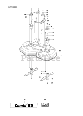 Husqvarna R 112 C (967178402) - Husqvarna Swedish Riding Mower (2021-01) MOWER DECK / CUTTING DECK