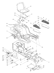 Yard Machines 13AS607H352 - Yard Machines Lawn Tractor (2000) (Walmart) Seat, Fender, Frame Components