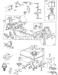 Briggs & Stratton 132232-2139-01 - Briggs & Stratton Horizontal Engine Carburetor,Fuel Tank,A/Cv