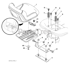 Husqvarna YTH 2146 XP (960430029-01) - Husqvarna 46" Yard Tractor (2008-01) Seat Assembly