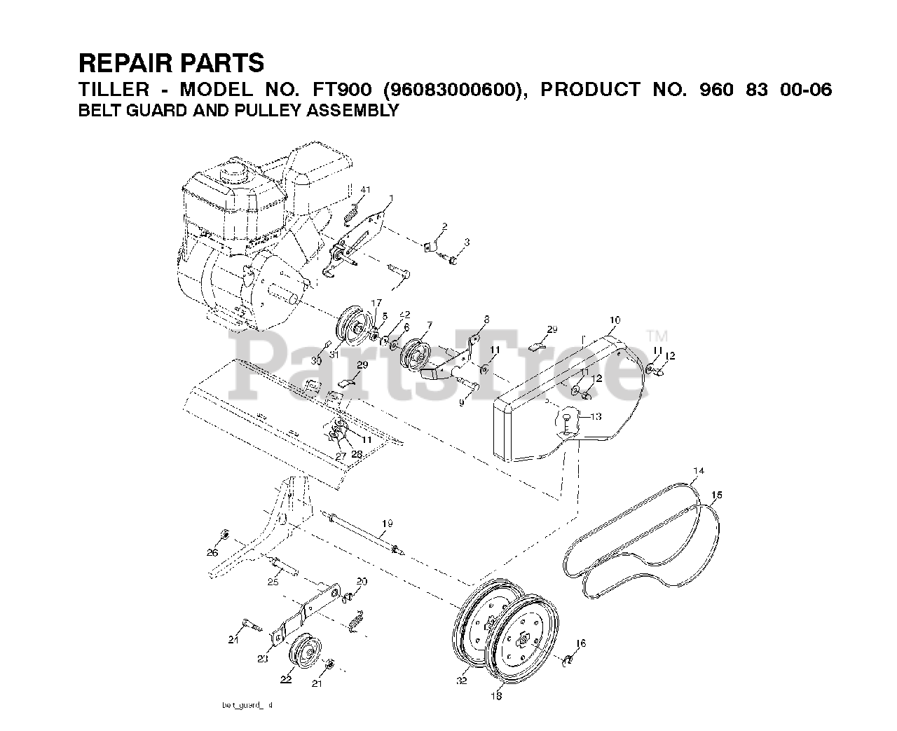Husqvarna FT 900 (96083000601) Husqvarna FrontTine Tiller (201012