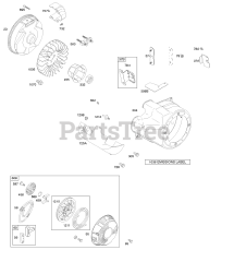 Briggs & Stratton 21T202-0119-G5 - Briggs & Stratton Horizontal Engine Blower Housing/Shrouds, Flywheel, Rewind Starter