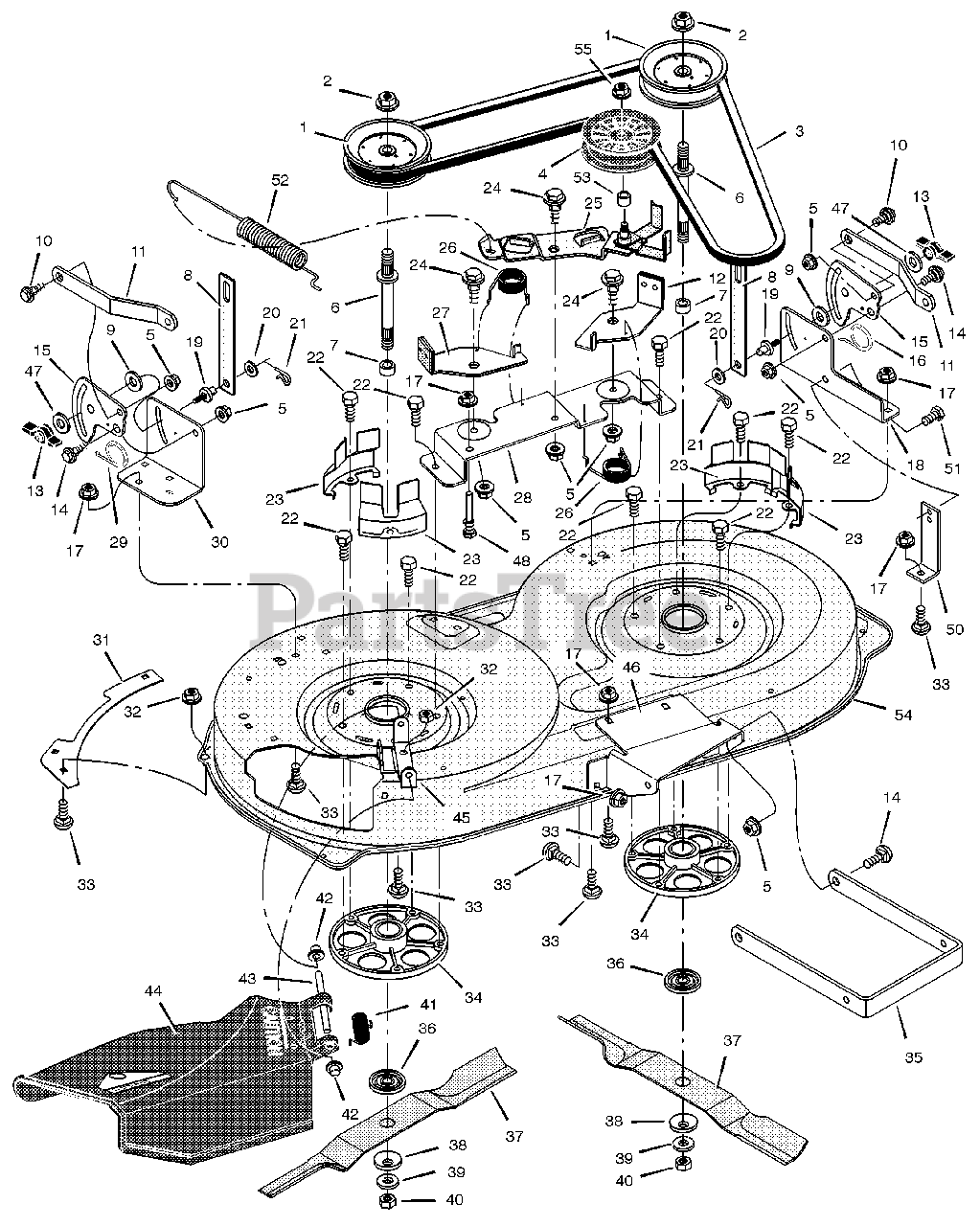 Murray 405015x92A Murray 40" Lawn Tractor (2002) Mower Housing Parts
