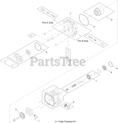 Toro 74312 (8000) - Toro 48" Z Master Zero-Turn Mower (SN: 400000000 - 402079999) Hydraulic Pump Assembly No. 116-7836