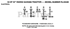 Electrolux/AYP RL 1844 B - Electrolux/AYP Lawn Tractor (1991) HARDWARE (ELECTRICAL)
