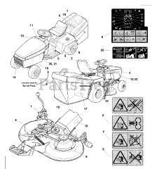 Simplicity 1693575 - Simplicity 102cm Mower Deck, Rear-Discharge