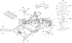 Exmark LZS749AKC724A1 - Exmark 72" Lazer Z S-Series Zero-Turn Mower, Kohler ECV749 (SN: 408644346 - 411294211) (Rev A) (2021) Main Frame Assembly