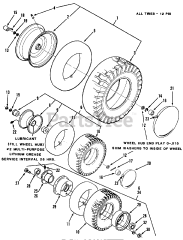 Toro B3-08B391 (108-3) - Toro Rear-Engine Riding Mower (1987) Wheels And Tires