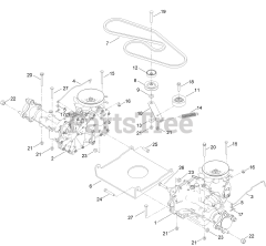 Toro 76440 TA (MR 4800) - Toro 48" Titan Zero-Turn Mower (SN: 417200000 - 417399999) Hydraulic Drive Assembly