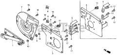 Honda FR500 A (FR500) - Honda Tiller, Made in Japan (SN: FR500-1000001 - FR500-9999999) BELT COVER STAY