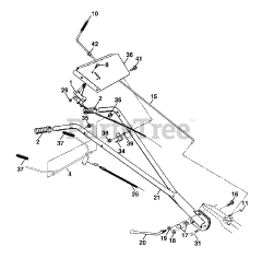 Maxim MX R500 N - Maxim Tiller (2002) Handle Assembly
