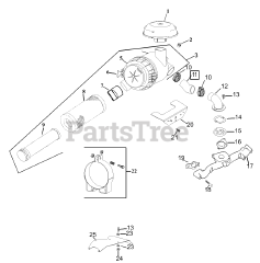Toro 74225 (Z 253) - Toro 62" Z Master Zero-Turn Mower, Side-Discharge Deck (SN: 230006001 - 230999999) (2003) Group 10-Air Intake/Filtration Assembly Kohler CH23S-76569