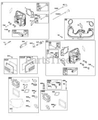 Briggs & Stratton 44U877-0003-B5 - Briggs & Stratton Vertical Engine Cylinder Head Group