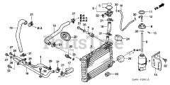 Honda EX5500 K1 A/B (EA1) - Honda Generator, Made in Japan (SN: EA1-1072384 - EA1-1099999) RADIATOR (2)